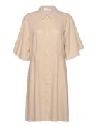 Slfgulia 2/4 Short Shirt Dress D Beige Selected