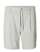 Slhregular-Leroy Pleat Shorts Noos Grey Selected