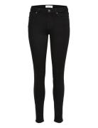 Slfida Mw Skinny Black Jeans W Black Selected