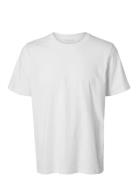 Slhaspen Slub Ss O-Neck Tee Noos White Selected