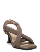 Slfashley Suede High Heel Sandal Brown Selected
