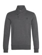 Luxury Jersey Shawl-Collar Pullover Grey Polo Ralph Lauren