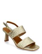 Sandals - Block Heels Gold ANGULUS