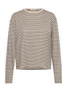 Boxy Long Sleeve T-Shirt Patterned Monki