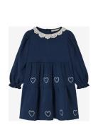 Elmo Heart Ls Dress Navy Fliink