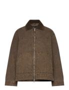 Padded Cotton Canvas Jacket Brown Monki