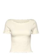 Tulip Short Sleeve Top White Aim´n