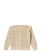 Bling Glitter Ls Cardigan Cream Fliink