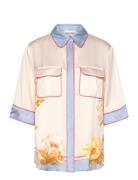 Pam Short Sleeve Satin Shirt Cream Malina