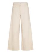 Cotton Loose Trousers Cream Weekday
