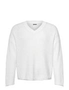 Boxy V-Neck Sweater White Weekday