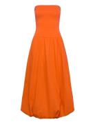 Combined Knitted Balloon Dress Orange Mango