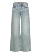 Paz Mid Straight Embellished Jeans Blue Monki