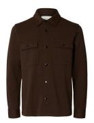 Slhjackie Sweat Jacket Noos Brown Selected