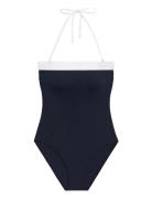 Lrl Bel Air Modern Bandeau Mio Swim Black Lauren Ralph Lauren Swimwear