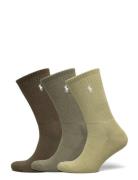 Cotton-Blend Crew Sock 3-Pack Khaki Polo Ralph Lauren