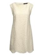Lace Cap-Sleeve Shift Dress Cream Lauren Ralph Lauren