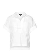 Cotton-Blend Short-Sleeve Camp Shirt White Lauren Ralph Lauren