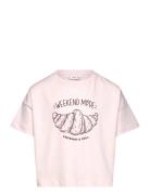 Short-Sleeved Printed T-Shirt Pink Mango