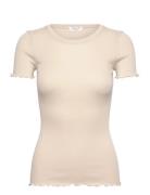 Rwbernadine Ss O-Neck T-Shirt Beige Rosemunde
