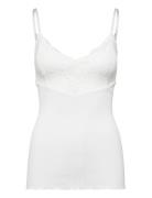 Rwbeatha Sl Strap Lace Top White Rosemunde