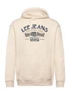 Big Logo Hoodie Cream Lee Jeans