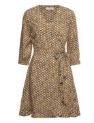 Crtiah Wrap Dress - Zally Fit Yellow Cream