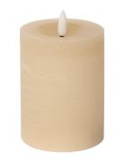 Rustic Finish Led Pillar Candle Beige C'est Bon