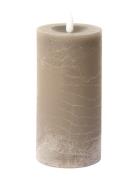 Rustic Finish Led Pillar Candle Grey C'est Bon