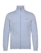 Casual Cotton Zip Cardigan Blue GANT