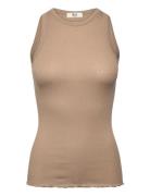 Rmwjohanne Sl Boxer Top Beige RM By Rosemunde