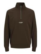 Jjesoho Sweat Quarter Zip Hn Noos Brown Jack & J S