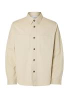 Slhtravis Twill Overshirt Ls Noos Cream Selected