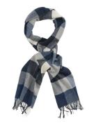 Wool Multi Checked Scarf Blue GANT