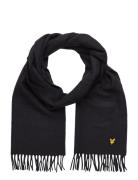Plain Lambswool Scarf Black Lyle & Scott