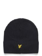 Knitted Ribbed Beanie Navy Lyle & Scott