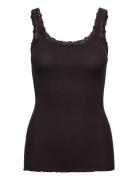 Rwbabette Silk Sl Deep Back Lace To Brown Rosemunde