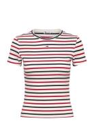 Tjw Slim Essential Rib Ss Red Tommy Jeans