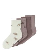 Nmfwak Wo/Bl 4P Sock Cream Name It