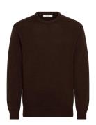 Slhcody Ls Knit Relaxed Crew Neck Noos Brown Selected