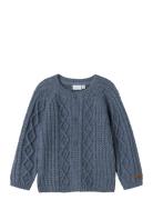 Nmmwrilla Wool Ls Knit Card Blue Name It