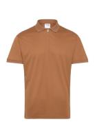 Slhfave Zip Ss Polo Orange Selected
