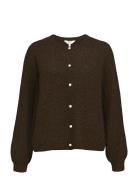 Objflora Re Ls Knit Button Cardigan Noos Brown Object