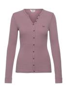 Washed Waffle Henley Pink Lee Jeans