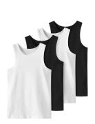 Nkmtank Top 4P Black White Solid Noos Black Name It