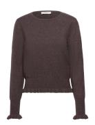 Rwdahlia Ls O-Neck Pullover Brown Rosemunde