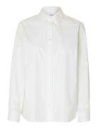 Slfester Ls Relaxed Shirt Noos White Selected