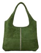 Suede Clea Crochet Bag Green Becksöndergaard