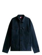 Cotton Twill Shirt Jacket Blue Tommy Hilfiger