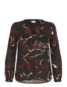 Kcami Ls Blouse Printed Red Kaffe Curve